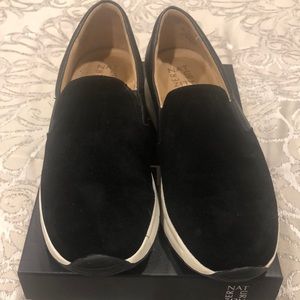 Naturalizer Selah Black Suede Slip On Sneaker